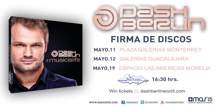 Firma de Discos de Dash Berlin en Monterrey, Guadalajara y Morelia.